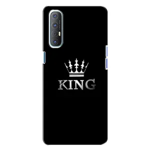 Чохол (Корона на чорному фоні) для Оппо Рено 3 (KING)