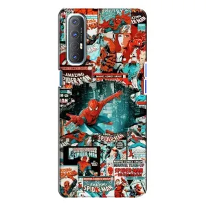 Чехол Супергерой Человека Паука на Oppo Reno 3 (Комиксы Человек Паук)