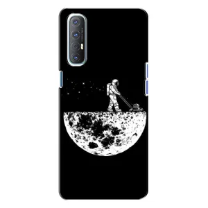 Силиконовый Чехол с принтом "Космонавты" на Oppo Reno 3 (Космонавт)