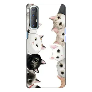 Силіконовий чохол з котиком для Oppo Reno 3 (Коти)