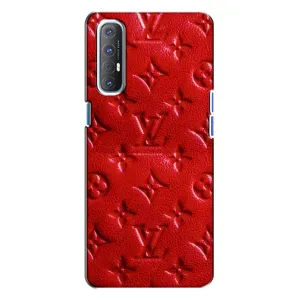 Текстурний Чохол Louis Vuitton для Оппо Рено 3 (Червоний ЛВ)