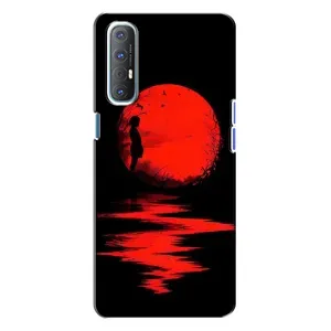 Летний Чехол на Oppo Reno 3 (Красный Закат)