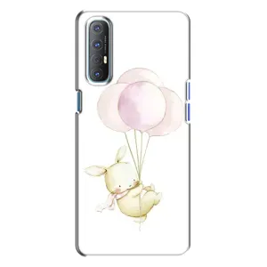 Силіконовий бампер з картинкою звірів для Oppo Reno 3 (Кролик та кульки)