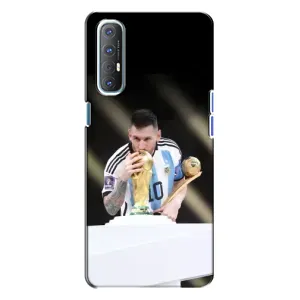 Чехлы Лео Месси Аргентина для Oppo Reno 3 (Кубок Мира)
