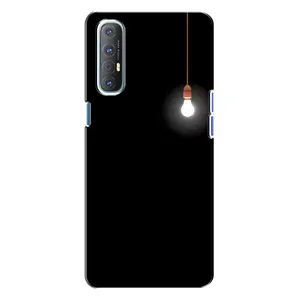Чохол з картинками на чорному фоні для Oppo Reno 3 (Лампочка)