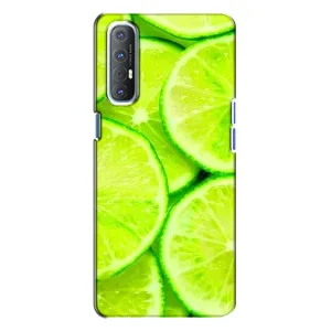 Чохол з зображенням смачної їжі для Oppo Reno 3 (Лайм)