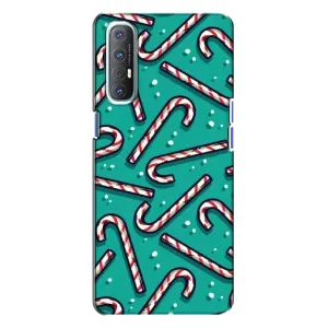 Силіконовий бампер на різдво для Oppo Reno 3 (Льодяники)