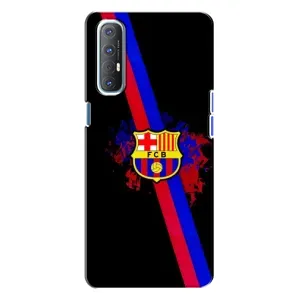 Чехол для Oppo Reno 3 (Барселона) (Лого Барсы)
