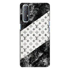 Чохол Стиль Louis Vuitton на Oppo Reno 3 (LV на білому)