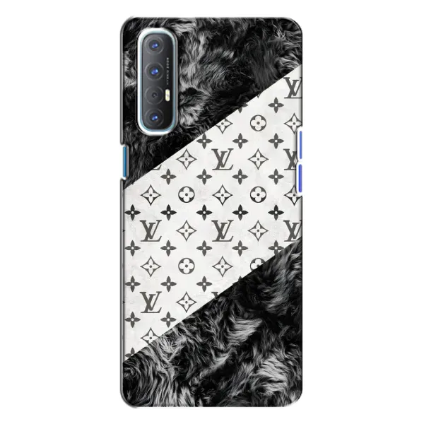 Чехол с рисунком «LV на белом» для OPPO Reno 3