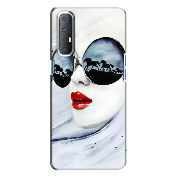 Чехол с рисунком «Любительница коней» для OPPO Reno 3 Чехол с рисунком «Любительница коней» для OPPO Reno 3