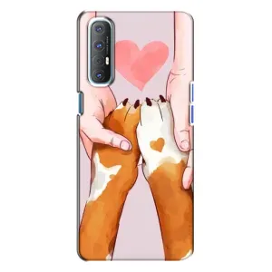 Чохол (ТПУ) Милі песики для Oppo Reno 3 (Любов до собак)