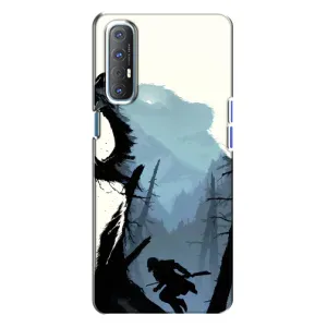 Силіконовий бампер з картинкою звірів для Oppo Reno 3 (Ведмідь та ліс)