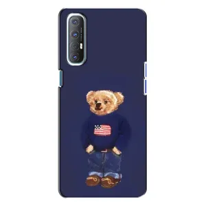Чехлы Мишка Тедди для Оппо Рено 3 (Мишка USA)