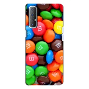 Чохол з зображенням смачної їжі для Oppo Reno 3 (Різнокольорові M&M'S)