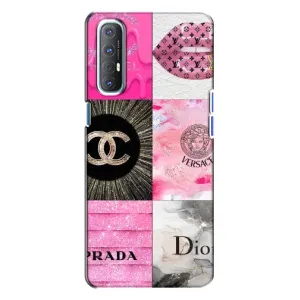Чохол (Dior, Prada, YSL, Chanel) для Oppo Reno 3 (Модніца)