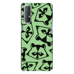 Силіконовий Чохол з Энотами на Oppo Reno 3 (Мордочки Єнота)