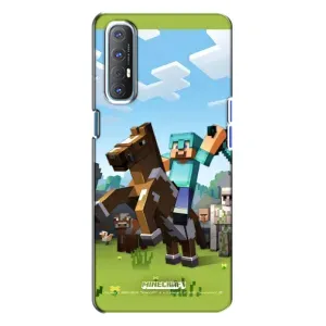 Чохли для Oppo Reno 3 (Персонажі МайнКрафт) (На коні)