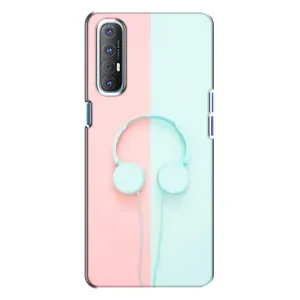 Девчачий Чехол для Oppo Reno 3 (Наушники)