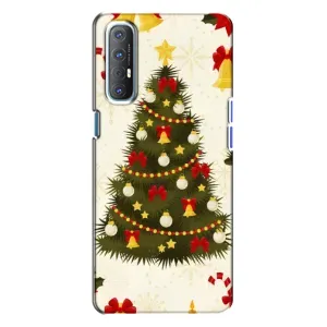 Чохол новорічна ялинка на Oppo Reno 3 (Новорічний принт)