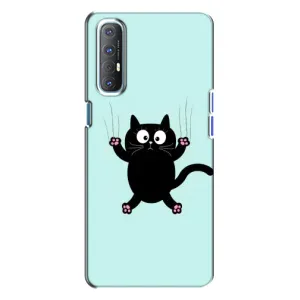 Силіконовий чохол з котиком для Oppo Reno 3 (Падаючий кіт)