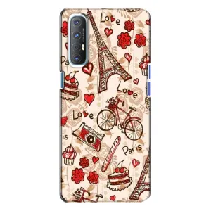 Чохол Ейфелева Вежа на Oppo Reno 3 (Париж мрія)