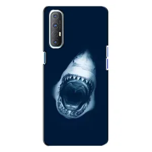 Силіконовий бампер з картинкою звірів для Oppo Reno 3 (Пащу Акули)