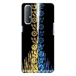 Силиконовый Чехол на Oppo Reno 3 (Патриотическая вышиванка)