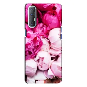 Силиконовый бампер с принтом (цветочки) на Оппо Рено 3 (Пионы)