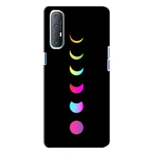 Чехол (ТПУ) с планетами на Oppo Reno 3 (Полнолуние)