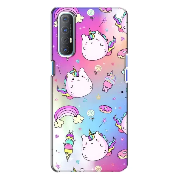 Чехол с рисунком «Радуга и Единорог» для OPPO Reno 3 Чехол с рисунком «Радуга и Единорог» для OPPO Reno 3
