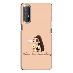 Силіконовый Чохол на Oppo Reno 3 з картинкой Модных девушек (З собакою)