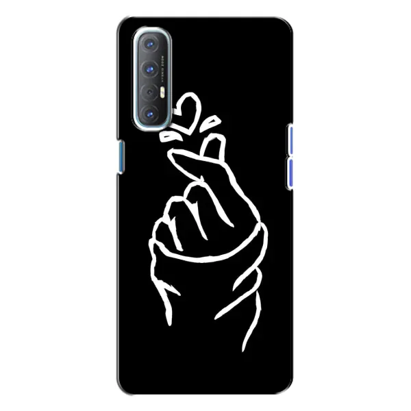 Чехол с рисунком «Сердце на черном» для OPPO Reno 3 Чехол с рисунком «Сердце на черном» для OPPO Reno 3