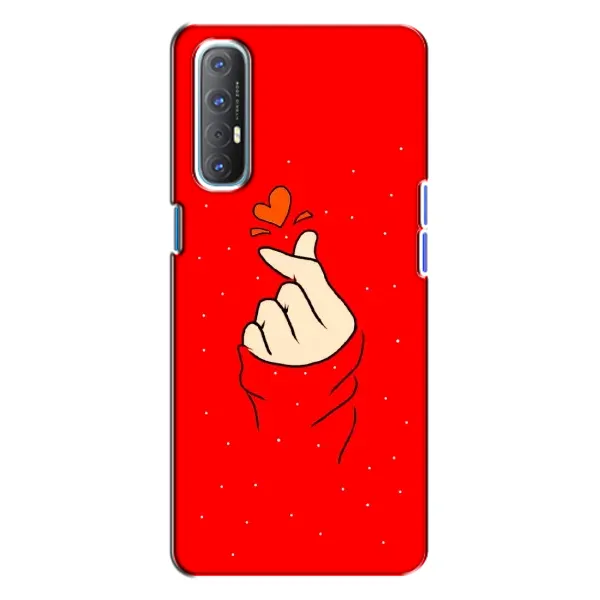 Чехол с рисунком «Сердце на красном» для OPPO Reno 3 Чехол с рисунком «Сердце на красном» для OPPO Reno 3
