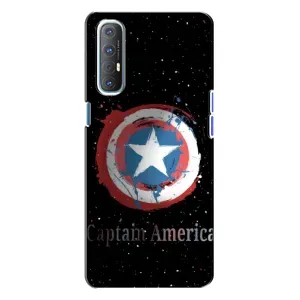 Чехол с Щитом Капитана Америки на Oppo Reno 3 (Щит Капитана)