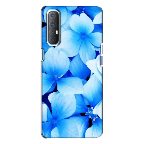 Чехол с рисунком «Синие цветы» для OPPO Reno 3 Чехол с рисунком «Синие цветы» для OPPO Reno 3