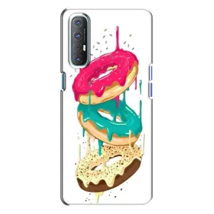 Чохол з зображенням смачної їжі для Oppo Reno 3 (Соковиті пончики)