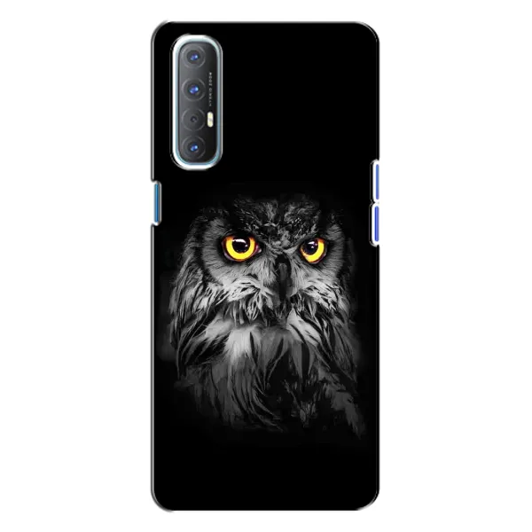 Чехол с рисунком «Сова на чёрном» для OPPO Reno 3 Чехол с рисунком «Сова на чёрном» для OPPO Reno 3
