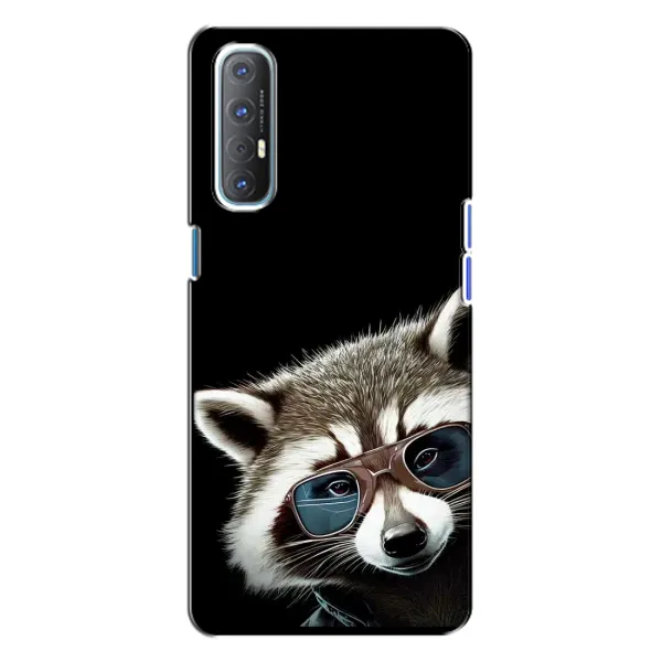 Чехол с рисунком «Стильный Енот» для OPPO Reno 3 Чехол с рисунком «Стильный Енот» для OPPO Reno 3