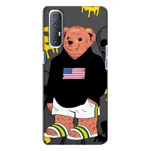 Чехлы Мишка Тедди для Оппо Рено 3 (Teddy USA)