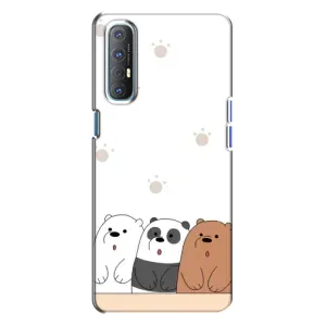 Чохли з зображенням різних тварин на Oppo Reno 3 (Здивовані ведмедики)