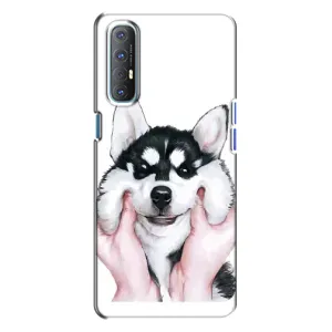 Бампер для Oppo Reno 3 з картинкою "Песики" (Собака Хаскі)