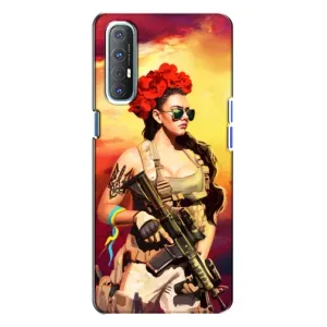 ЗСУ Чехлы (TPU) для Oppo Reno 3 (Женщина солдат)