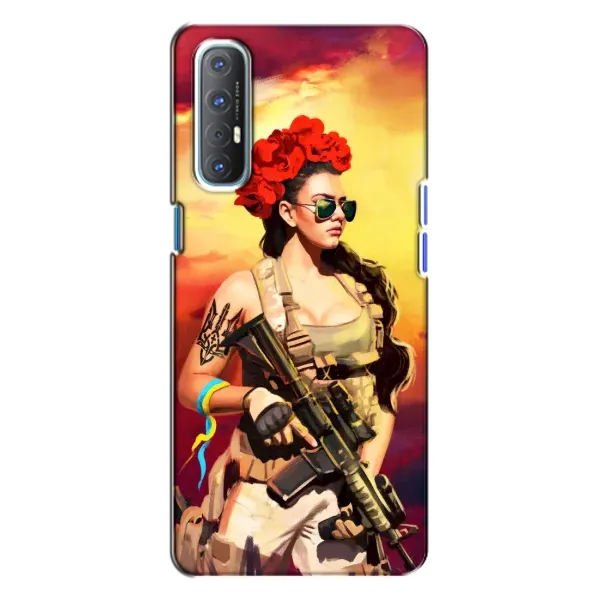 Чехол с рисунком «Женщина солдат» для OPPO Reno 3 Чехол с рисунком «Женщина солдат» для OPPO Reno 3