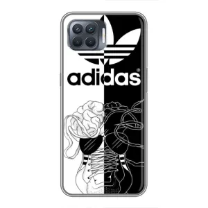 Чехол в стиле "Адидас" для Оппо Рено 4 Лайт (Adidas шнурки)