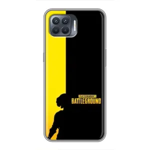 Чохол (TPU) з картинкою "Лого Пабг" на Оппо Рено 4 Лайт (Battlegrounds)