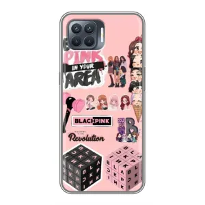 Чехлы с картинкой для OPPO Reno 4 Lite (BLACK PINK коллаж)