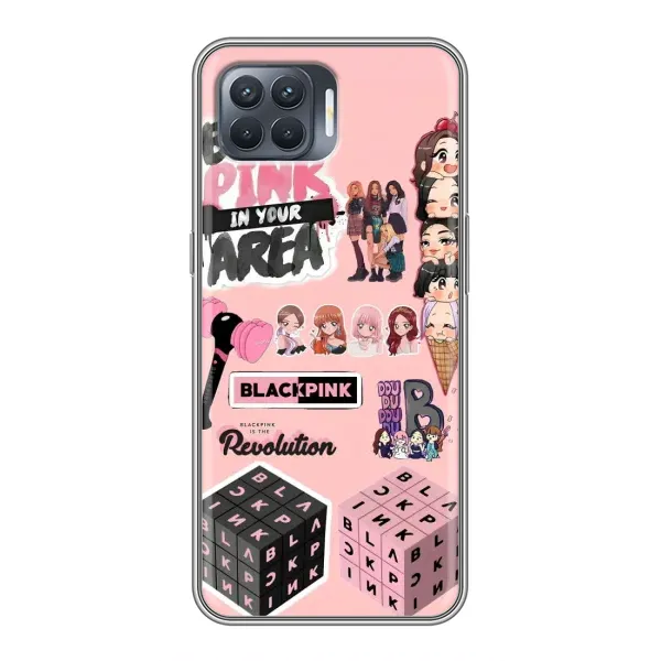 Чехол с рисунком «BLACK PINK коллаж» для OPPO Reno 4 Lite