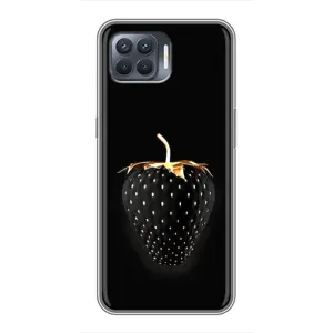 Чехол с изображением вкусной еды для OPPO Reno 4 Lite (Чёрная клубника)