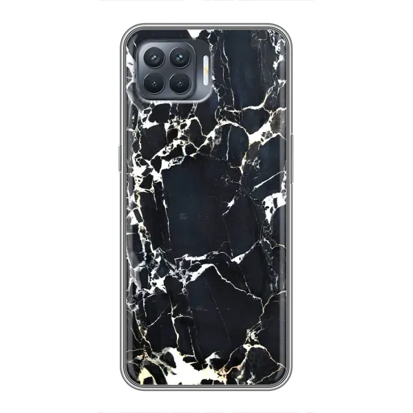 Чехол с рисунком «Чёрный мрамор» для OPPO Reno 4 Lite Чехол с рисунком «Чёрный мрамор» для OPPO Reno 4 Lite